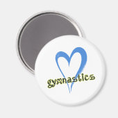 Aimant Coeur bleu gymnastique (Recto/Verso)