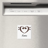 Aimant Coeur Clé Cuivre Double Basse Customisé (In Situ (Lave-vaisselle))