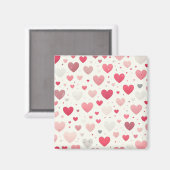 Aimant Coeur coloré de la Saint Valentin (Recto/Verso)