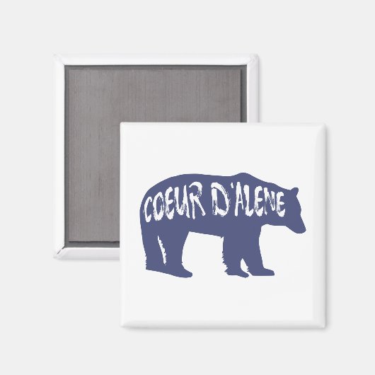 Aimant Coeur d'Alene Idaho Bear (Recto/Verso)