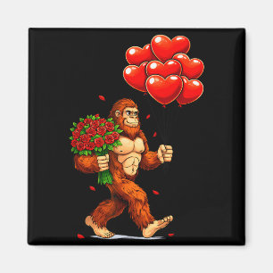 Aimant Cœur d'amour de la Saint-Valentin Bigfoot drôle Sa