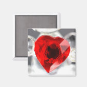 Aimant Coeur d'amour en verre (Recto/Verso)