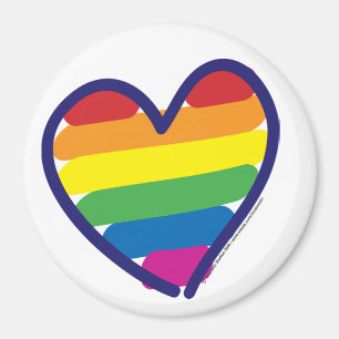 Aimant Coeur d'amour gay pride