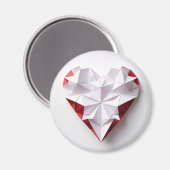 Aimant Coeur de Bicolor origami (Recto/Verso)