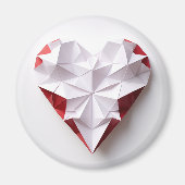 Aimant Coeur de Bicolor origami (Devant)