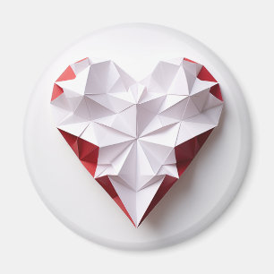 Aimant Coeur de Bicolor origami