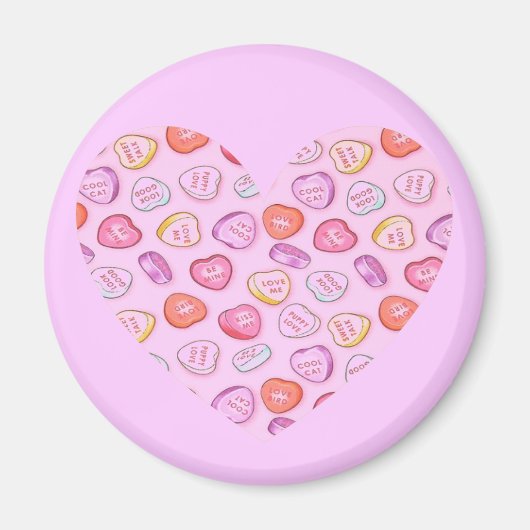 Aimant Coeur de bonbons (Devant)