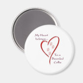 Aimant Coeur de Collie hérité (Recto/Verso)