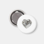 Aimant Cœur de diamant forme Brillant (Recto/Verso)