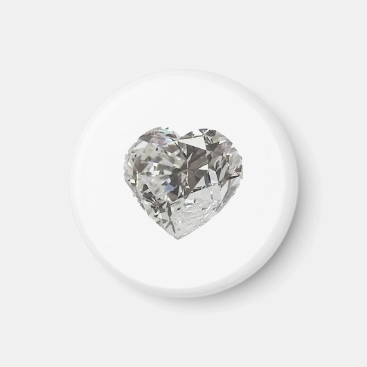 Aimant Cœur de diamant forme Brillant (Devant)