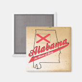 Aimant Coeur de Dixie en Alabama (Recto/Verso)