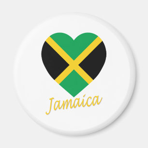 Aimant Coeur de drapeau de la Jamaïque