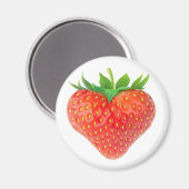 Aimant Cœur de fraise (Recto/Verso)