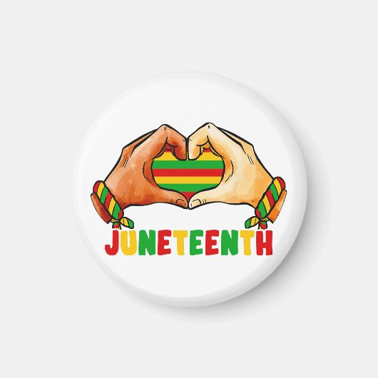 Aimant Cœur de Juneteenth (Devant)
