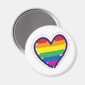 Aimant Coeur de l'esprit gay pride (Recto/Verso)
