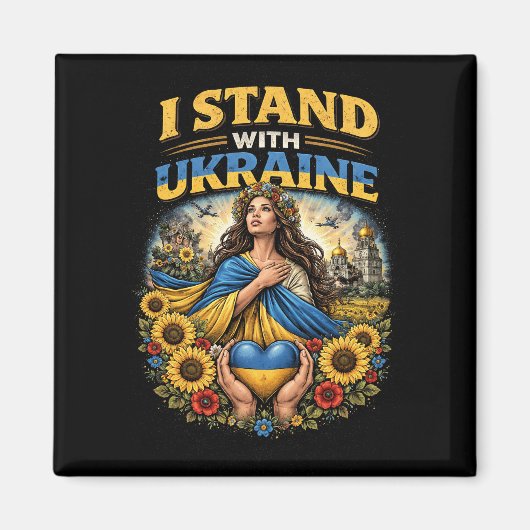 Aimant Cœur de l'Ukraine (Devant)