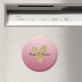 Aimant Coeur de Parties scintillant en or rose Ombre (In Situ (Lave-vaisselle))