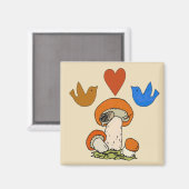 Aimant Coeur des champignons (Recto/Verso)