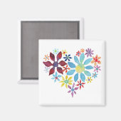 Aimant Coeur des fleurs (Recto/Verso)