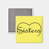 Aimant Coeur des soeurs (Recto/Verso)