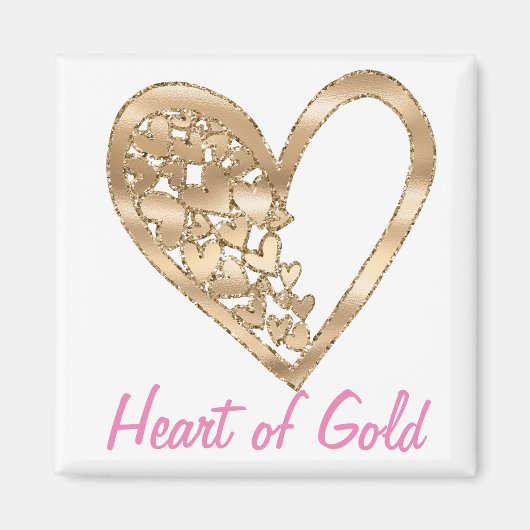 Aimant Coeur d'or (Devant)