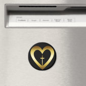 AIMANT COEUR D'OR ET CROIX (In Situ (Lave-vaisselle))