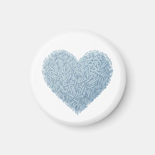 Aimant Coeur doux | Saupoudrer bébé (Devant)