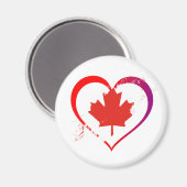 Aimant Coeur du Canada (Recto/Verso)