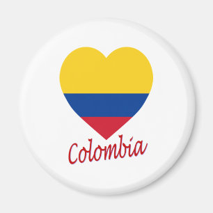 Aimant Coeur du drapeau colombien