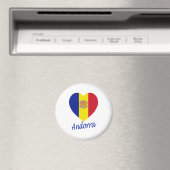 Aimant Coeur du drapeau d'Andorre (In Situ (Lave-vaisselle))