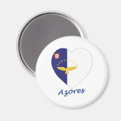 Aimant Coeur du drapeau des Açores (Recto/Verso)