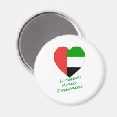 Aimant Coeur du drapeau des Émirats arabes unis (Recto/Verso)
