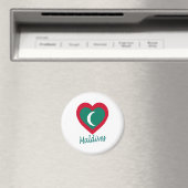 Aimant Coeur du drapeau des Maldives (In Situ (Lave-vaisselle))