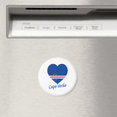 Aimant Coeur du drapeau du Cap-Vert (In Situ (Lave-vaisselle))