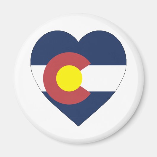 Aimant Coeur du drapeau du Colorado (Devant)