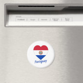 Aimant Coeur du drapeau du Paraguay (In Situ (Lave-vaisselle))