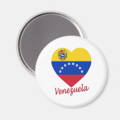 Aimant Coeur du drapeau du Venezuela (Recto/Verso)