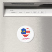 Aimant Coeur du drapeau malais (In Situ (Lave-vaisselle))