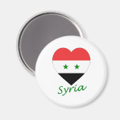 Aimant Coeur du drapeau syrien (Recto/Verso)