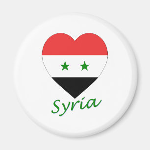 Aimant Coeur du drapeau syrien