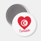 Aimant Coeur du drapeau tunisien (Recto/Verso)