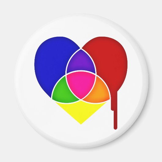 Aimant coeur du graphique en couleurs (Devant)