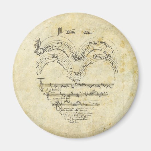 Aimant Coeur du manuscrit médiéval (Devant)