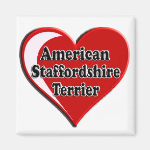 Aimant Coeur du Staffordshire Terrier américain