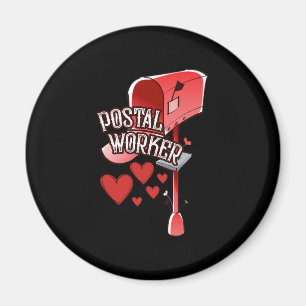 Aimant Coeur du travailleur postal - amour poste