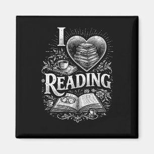 Aimant Cœur d'un amoureux des livres