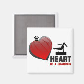 Aimant Coeur d'un champion de gymnastique (Recto/Verso)