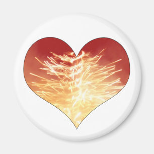 Aimant coeur en feu