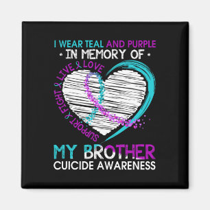 Aimant Coeur En Mémoire De Mon Frère Sensibilisation Au S