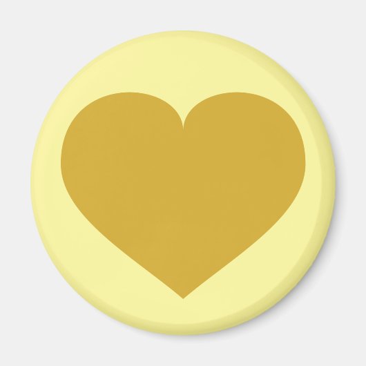 Aimant Coeur en or solide (Devant)